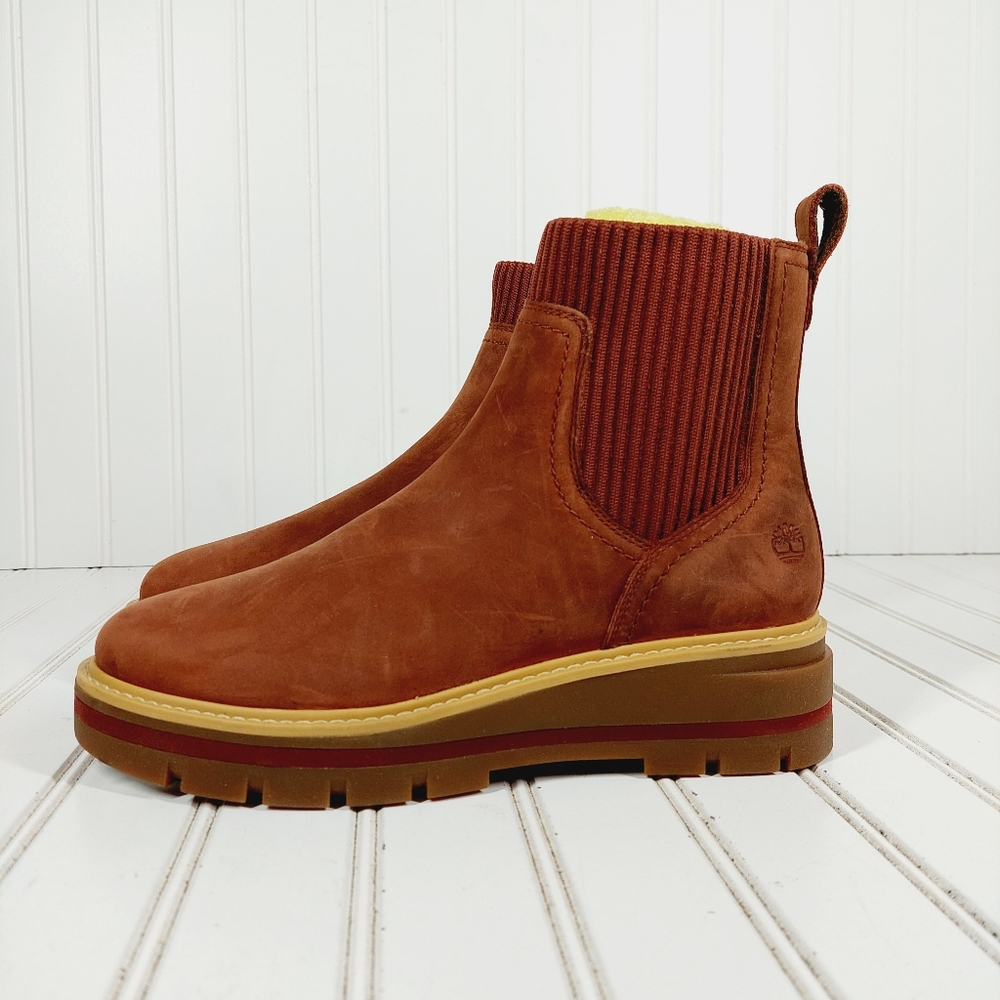 New Timberland Ortholite Leather  Burgundy Ankle Boots C613